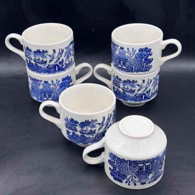 (6) Churchill England Tea Cups
