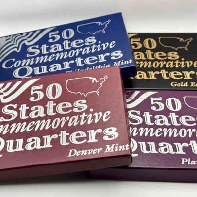 2004 50 States Commemorative Quarters-Denver Mint, Gold, Platinum & Philadelphia
