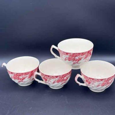 Strawberry Fair By Johnson Brothers - (4) Teacups
