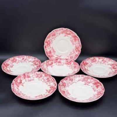 Strawberry Fair - (6) Tea Saucers

