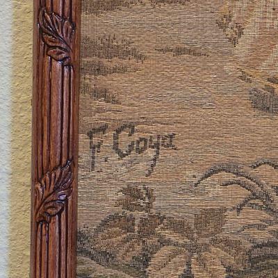 French tapestry signed F. Goya
