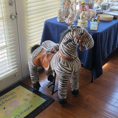 Ride on walking zebra