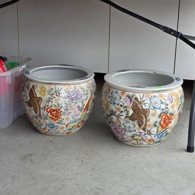 Vintage Chinese fish bowls