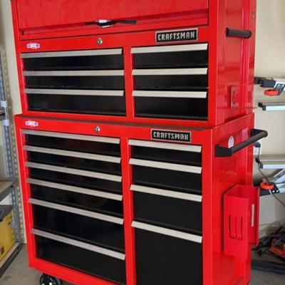 Craftsman Tool Storage Chest On Castors With Contents