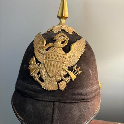 US Model 1881 Army Infantry Officers Dress Spiked Pith Helmet 