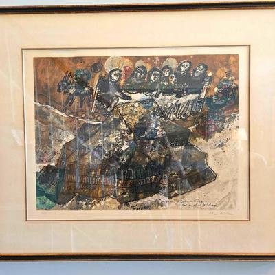 Theo Tobiasse Signed Art Lithograph Diaspora 