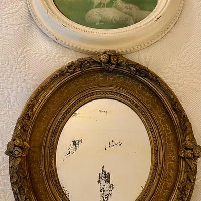 Antique Mirror And Picture Frame