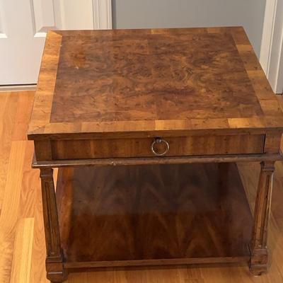 Heritage Burlwood Side Table 