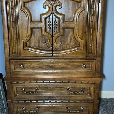 Spanish Revival Armoire- Bassett