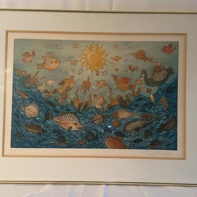 Francois Deberdt Land And Sea Etching 