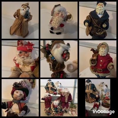 A Large Collection Of Santa Decor And Collectibles