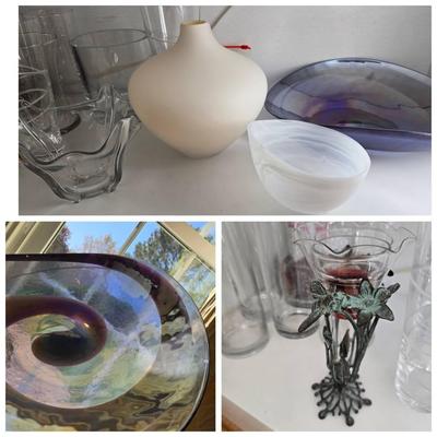 Art Glass, Vases, Bowls Decor
