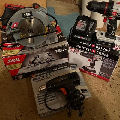 Skil 15A Circular Saw, Porter Cable 20 Volt 1/2” Lithium Drill/Driver