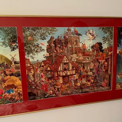 Framed James Christensen Print:"Rhymes and Reasons" Print 