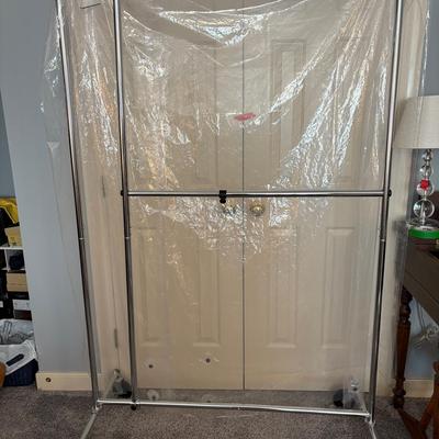 Metal Two Tier Rolling Clothing Rack