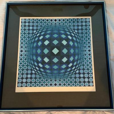 Framed, Signed And Number Screen Print By Victor Vasarely