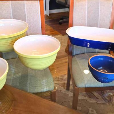Vintage & New Ceramic Bowls & Casserole 