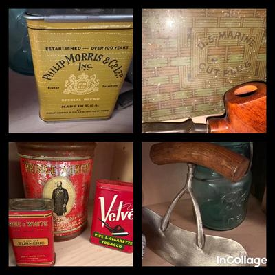 Vintage Tobacco Tins, Fossil, Various Other Collectibles 