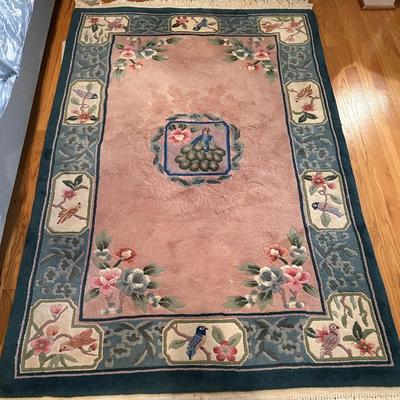 4’ X 6’ Vintage Wool Chinese Area Rug