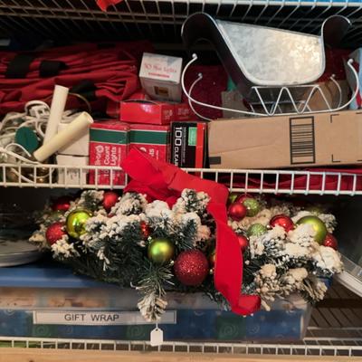 2 Shelves Of Holiday Decor