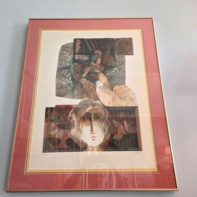 Alvar Spanish Signed Art Print Framed Barcelona Suite