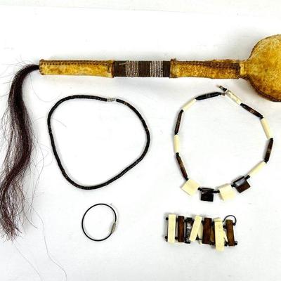 Vintage Jewelry & Native American Rattle