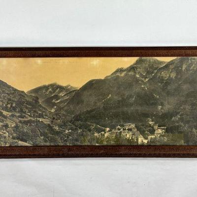 Antique Photo and Frame - "Les Pyrénées"