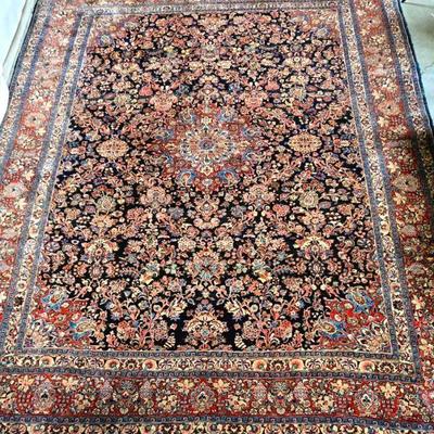 Vintage Persian Kashan Rug 10'x13' – Hand-Knotted Wool – Made in Iran