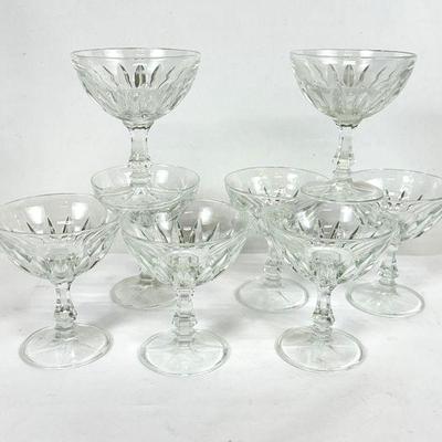 Vintage Italian Champagne Coupe/Sherbet Glasses - Set of 8
