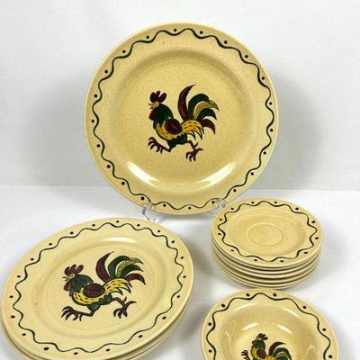 Vintage Metlox Poppytrail California Provincial Rooster Assorted Items