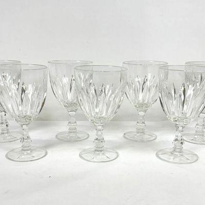 Vintage Italian Crystal Wine Glasses - Set of 7