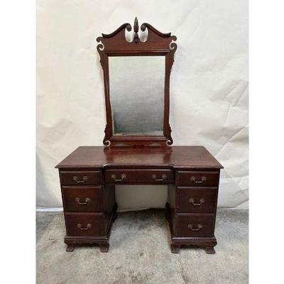 Antique Mahogany Vanity Table with Mirror
