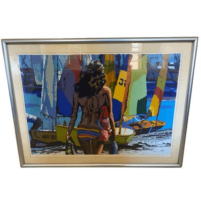 Howard Behrens "Lisa" Serigraph 87/275, with original receipt