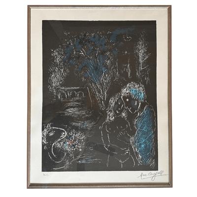 Marc Chagall "Green Tree with Two Lovers" Lithograph 