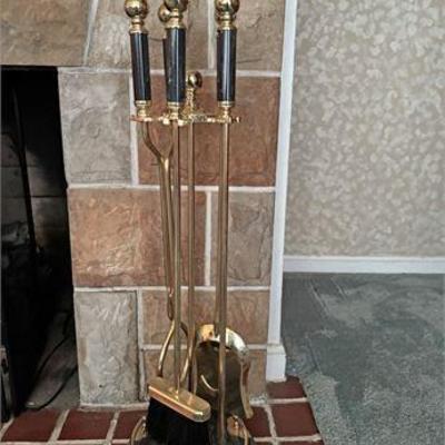 Fireplace Brass & Marble Tool Set .jpg