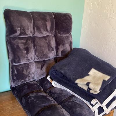 Comfy Stadium Chair And Pendleton Blankets   