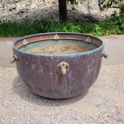Brass Cauldron Planter