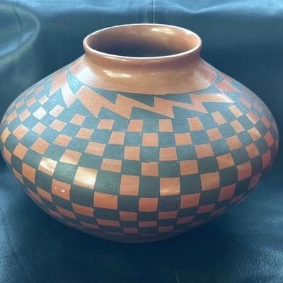 Carmin Madrid Signed Geometric Mexican Pottery 