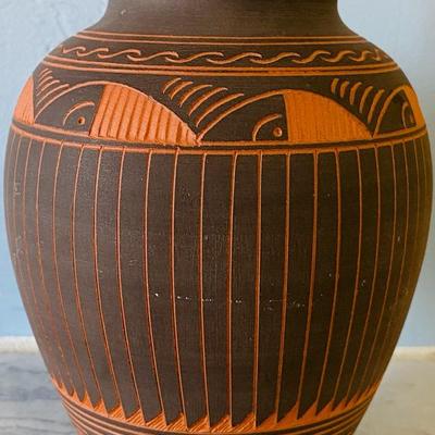 A. Joe Navajo American Etched Pottery 