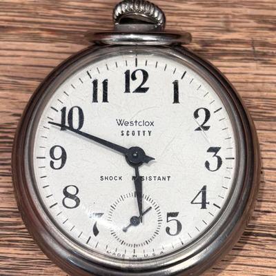 Vintage Westclox Scotty Pocket Watch