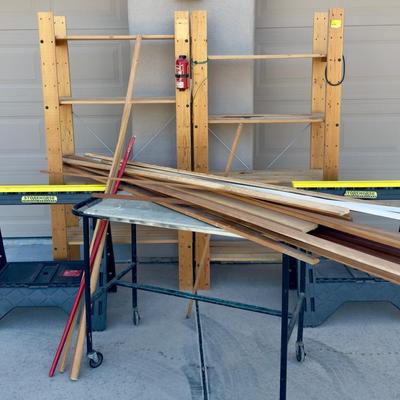 Wooden Shelves, StoreHorses, Work Bench & More