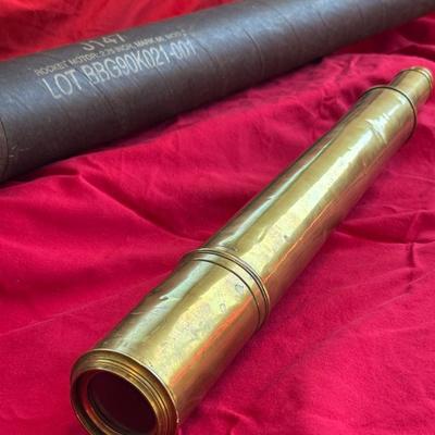 19Th Century Brass Spy Glass Telescope 