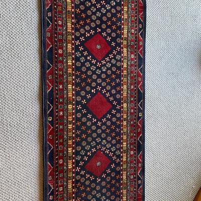 Dark Wool Rug Runner 