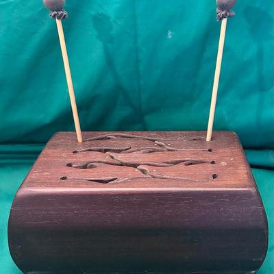Vintage Dolphin 6 Note Tongue Drum, with pair of drumsticks