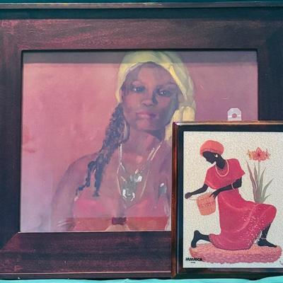 Two Caribbean Women Art Pieces