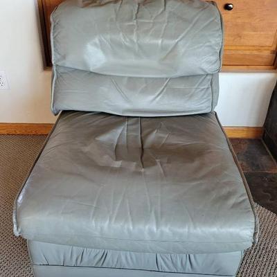 Emerson Leather Gray Chair #2
