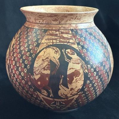 Mata Ortiz Sign Folk Art Pottery 