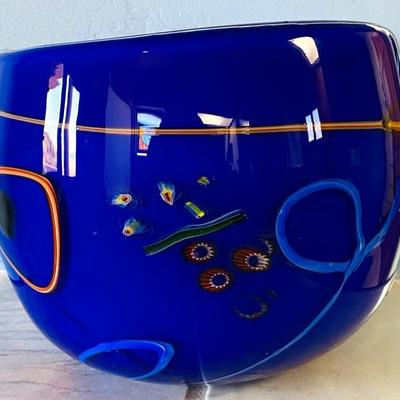 Murano Millefiori Glass Art Bowl