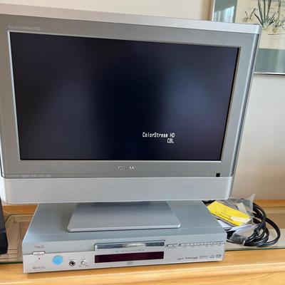 Toshiba Monitor with Built-in DVD Player & RCA DVD Player 