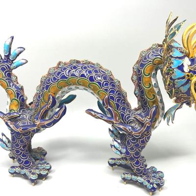 Chinese Cloisonné Enamel Dragon